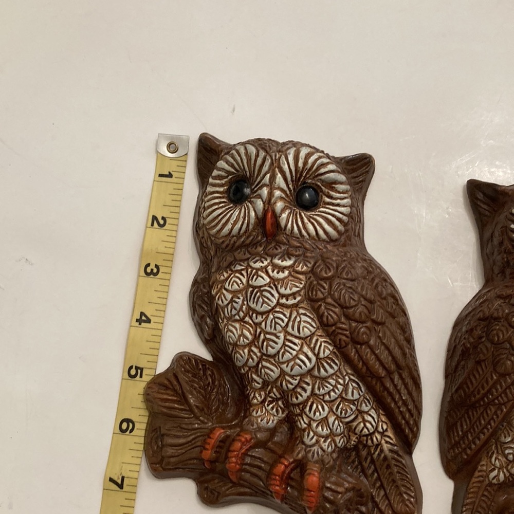 Vintage plastic owls wall hanging - Picture 6 of 8